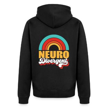 Autism Awareness Day Autistic Gift - Unisex Premium Organic Zip Hoodie - black - Back - Nico (187cm)