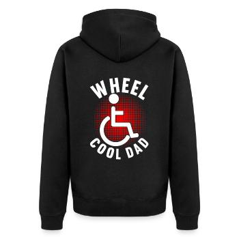 Personnes en fauteuil roulant Fauteuil roulant - Veste à capuche bio Premium Unisexe - noir - Dos - Nico (187cm)