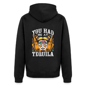 Mexikanische Fiesta Cinco De Mayo - Unisex Premium Bio Zip Hoodie - Schwarz - Hinten - Nico (187cm)