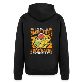 Mexikanische Fiesta Cinco De Mayo - Unisex Premium Bio Zip Hoodie - Schwarz - Hinten - Nico (187cm)