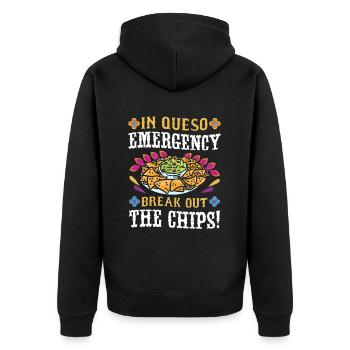 Mexikanische Fiesta Cinco De Mayo - Unisex Premium Bio Zip Hoodie - Schwarz - Hinten - Nico (187cm)