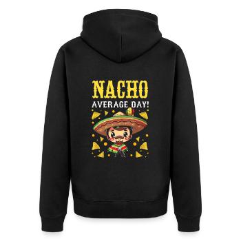 Mexikanische Fiesta Cinco De Mayo - Unisex Premium Bio Zip Hoodie - Schwarz - Hinten - Nico (187cm)