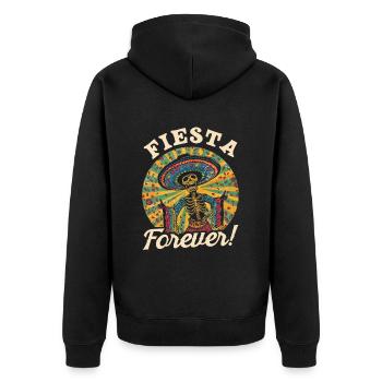 Mexikanische Fiesta Cinco De Mayo - Unisex Premium Bio Zip Hoodie - Schwarz - Hinten - Nico (187cm)