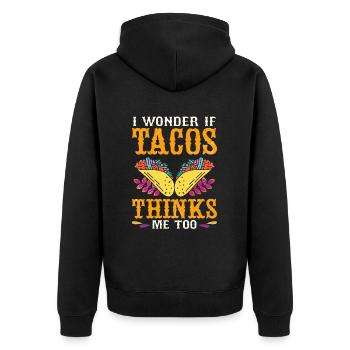Mexikanische Fiesta Cinco De Mayo - Unisex Premium Bio Zip Hoodie - Schwarz - Hinten - Nico (187cm)