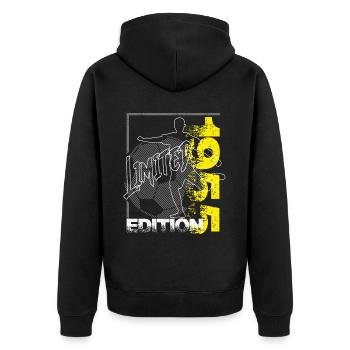 Édition limitée 1955 Édition limitée Football - Veste à capuche bio Premium Unisexe - noir - Dos - Nico (187cm)