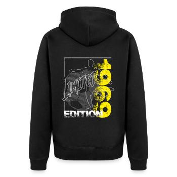 Édition limitée 1969 Édition limitée Football - Veste à capuche bio Premium Unisexe - noir - Dos - Nico (187cm)