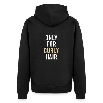 Juste pour les cheveux bouclés Afro ondulé drôle - Veste à capuche bio Premium Unisexe - noir - Dos - Nico (187cm)