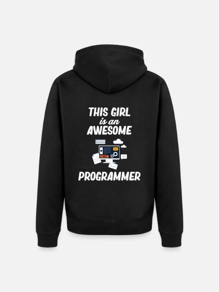 This girl is a fantastic - Unisex Premium Organic Zip Hoodie - black