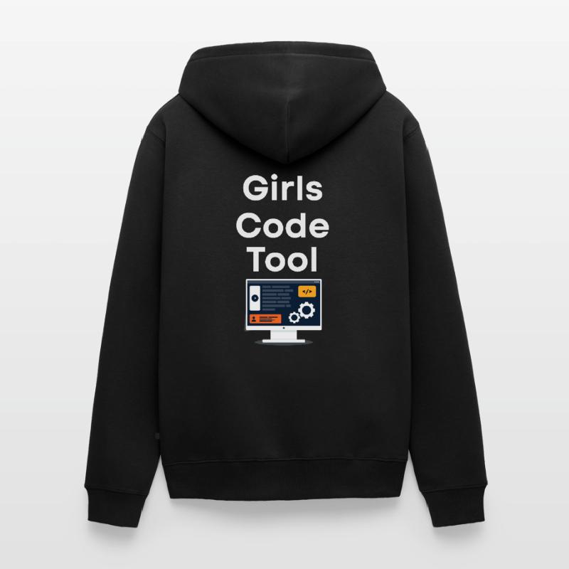 Mädchen Programmieren Auch Programmierer Unisex Premium Bio Zip Hoodie
