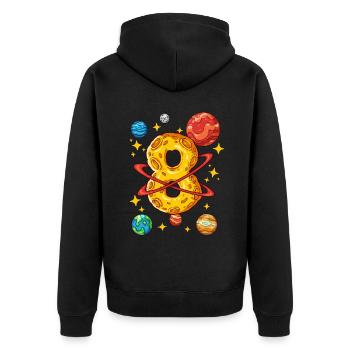 8 Birthday Space Space Astronaut 8 Years - Unisex Premium Organic Zip Hoodie - black - Back - Nico (187cm)