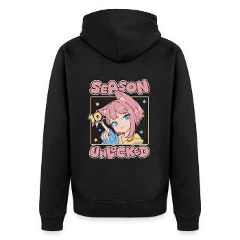 Anime Manga Anime Birthday Girl - Unisex Premium Organic Zip Hoodie - black - Back - Nico (187cm)