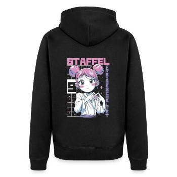 Anime Manga Anime Birthday Girl - Unisex Premium Organic Zip Hoodie - black - Back - Nico (187cm)
