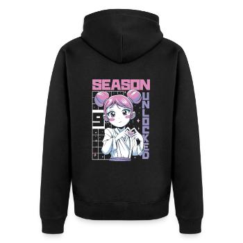 Anime Manga Anime Birthday Girl - Unisex Premium Organic Zip Hoodie - black - Back - Nico (187cm)