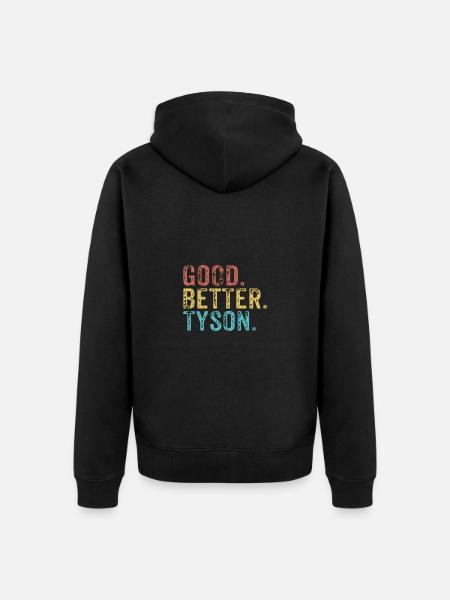 Cool guys are called tyson - Unisex Premium Organic Zip Hoodie - black