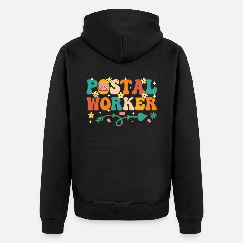 Postangestellter Postdienst Postbote Postbote - Unisex Premium Bio Zip Hoodie - Schwarz