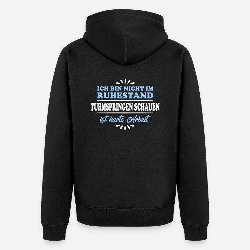 Retraité, plongée sous-marine - Veste à capuche bio Premium Unisexe - noir