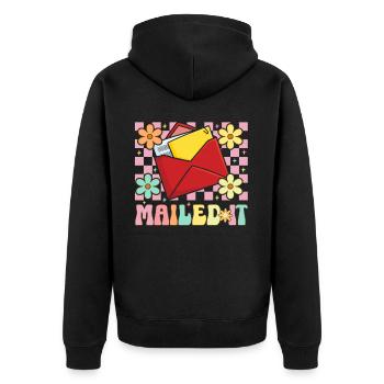 Dispatched Postal Service Postal Employee Letter Carriers - Unisex Premium Organic Zip Hoodie - black - Back - Nico (187cm)