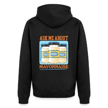 Mayonnaise Mayo Cadeau - Veste à capuche bio Premium Unisexe - noir - Dos - Nico (187cm)