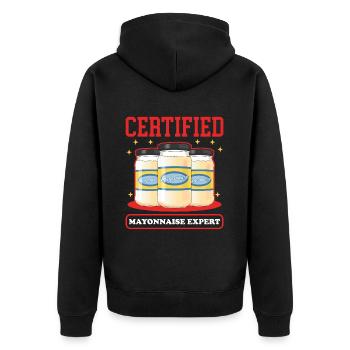 Mayonnaise Expert Mayo Cadeau - Veste à capuche bio Premium Unisexe - noir - Dos - Nico (187cm)