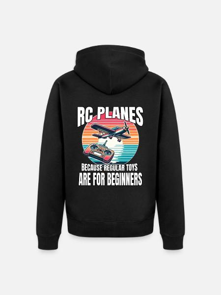 Modellflieger RC Flugzeug - Unisex Premium Bio Zip Hoodie - Schwarz