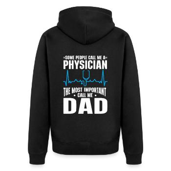 Médecin Disant École De Médecine Pa Étudiant Médecin - Veste à capuche bio Premium Unisexe - noir - Dos - Nico (187cm)