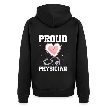 Médecin Disant École De Médecine Pa Étudiant Médecin - Veste à capuche bio Premium Unisexe - noir - Dos - Nico (187cm)