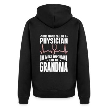 Médecin Disant École De Médecine Pa Étudiant Médecin - Veste à capuche bio Premium Unisexe - noir - Dos - Nico (187cm)