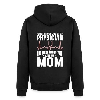 Médecin Disant École De Médecine Pa Étudiant Médecin - Veste à capuche bio Premium Unisexe - noir - Dos - Nico (187cm)