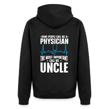 Médecin Disant École De Médecine Pa Étudiant Médecin - Veste à capuche bio Premium Unisexe - noir - Dos - Nico (187cm)