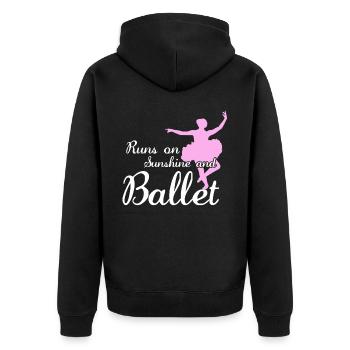 Ballerina Dancing Ballet Dancer - Unisex Premium Organic Zip Hoodie - black - Back - Nico (187cm)