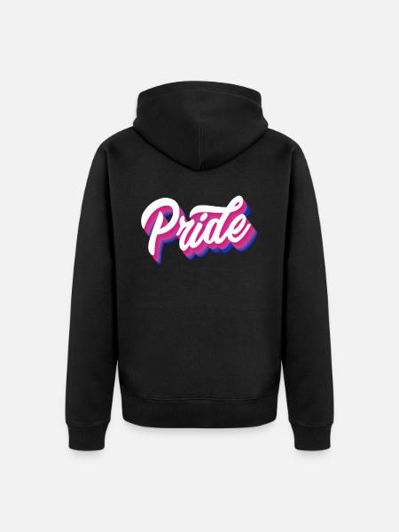Proud Bisexual Gender Bisexuality - Unisex Premium Organic Zip Hoodie - black