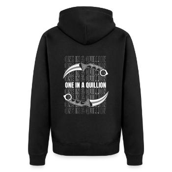 One In A Quillion Butcher Knife Collectible Knife - Unisex Premium Organic Zip Hoodie - black - Back - Nico (187cm)