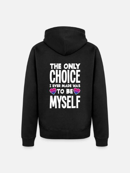 Bisexuell Selbstsein Regenbogen - Unisex Premium Bio Zip Hoodie - Schwarz