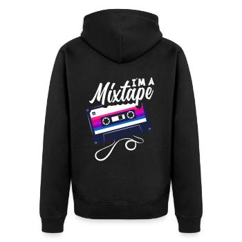 Mixtape bisexuelle - Veste à capuche bio Premium Unisexe - noir - Dos - Nico (187cm)