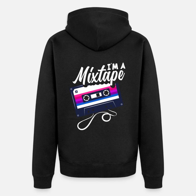 Bisexuell Mixtape - Unisex Premium Bio Zip Hoodie - Schwarz
