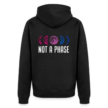Phase bisexuelle - Veste à capuche bio Premium Unisexe - noir - Dos - Nico (187cm)