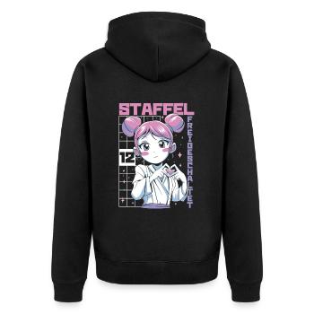 Anime Manga Anime Birthday Girl - Unisex Premium Organic Zip Hoodie - black - Back - Nico (187cm)