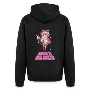 Anime Manga Anime Birthday Girl - Unisex Premium Organic Zip Hoodie - black - Back - Nico (187cm)