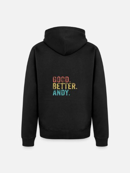 Good better Andy - Unisex Premium Organic Zip Hoodie - black