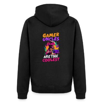 Je suis un joueur vidéo Les oncles joueurs sont les plus cool - Veste à capuche bio Premium Unisexe - noir - Dos - Nico (187cm)