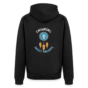 Une infirmière anesthésiste fait de beaux rêves - Veste à capuche bio Premium Unisexe - noir - Dos - Nico (187cm)