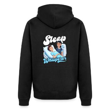 Anesthesia Nurse Sleep Whisperer - Unisex Premium Organic Zip Hoodie - black - Back - Nico (187cm)