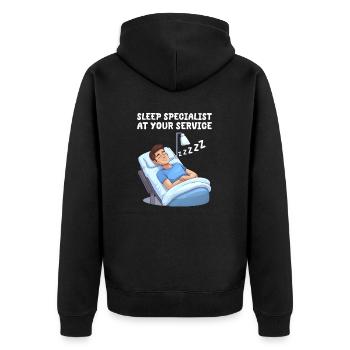 Anesthesia Nurse Sleep Specialist At Your Service - Unisex Premium Organic Zip Hoodie - black - Back - Nico (187cm)