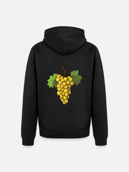 Weintrauben Frucht - Unisex Premium Bio Zip Hoodie - Schwarz