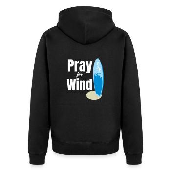 Priez pour le vent Fun Kitesurf - Veste à capuche bio Premium Unisexe - noir - Dos - Nico (187cm)
