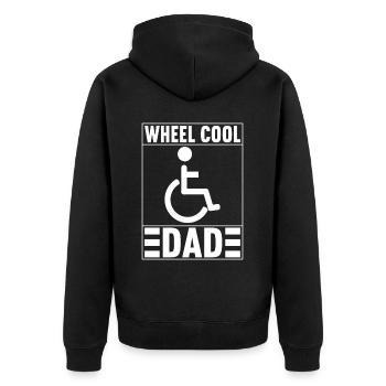 Personnes en fauteuil roulant Fauteuil roulant - Veste à capuche bio Premium Unisexe - noir - Dos - Nico (187cm)