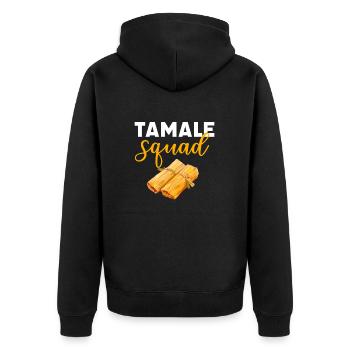 Tamale Mexican Food - Unisex Premium Organic Zip Hoodie - black - Back - Nico (187cm)