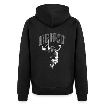 Il est Rizzin Jésus Dieu Résurrection Basket-ball - Veste à capuche bio Premium Unisexe - noir - Dos - Nico (187cm)