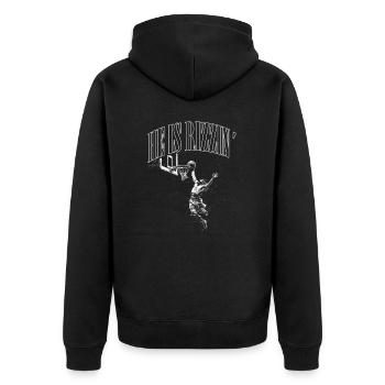 Il est Rizzin Jésus Dieu Résurrection Basket-ball - Veste à capuche bio Premium Unisexe - noir - Dos - Nico (187cm)