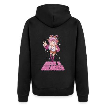 Anime Manga Anime Birthday Girl - Unisex Premium Organic Zip Hoodie - black - Back - Nico (187cm)
